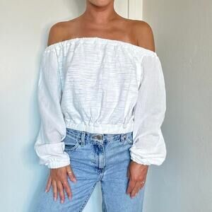 Free People Off Shoulder Bubble Top